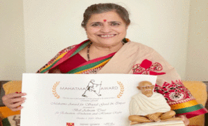 बाल अधिकार कार्यकर्ता  सुमेधा कैलाश महात्‍मा अवार्ड्स एवं महात्‍मा गांधी अंतरराष्‍ट्रीय पुरस्‍कार से हुईं सम्‍मानित